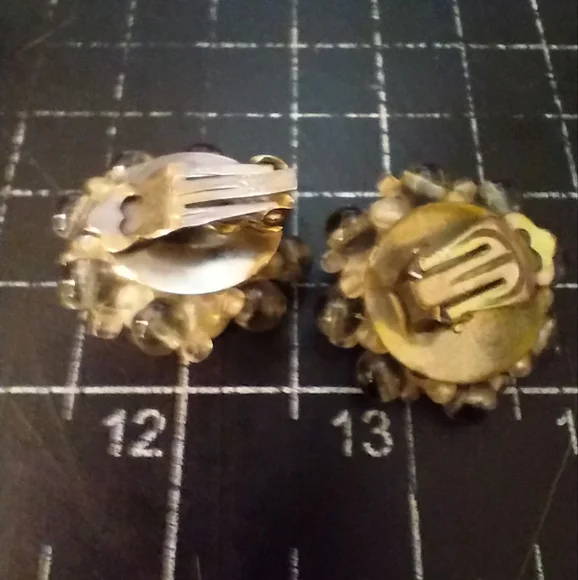 Vintage 4 Strand Art Glass Necklace With Matching Clip-On Earrings, 16 I… - Picture 7 of 9